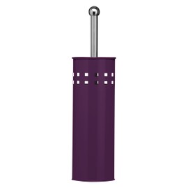 Premier Housewares Toilet Brush and Holder - Purple,H38 x W10 x D10cm