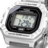 Casio W-218HD-1AV Standard Digital Watch, Men's Chippukashi, Metal Band, Silver,