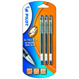 Pilot G - Tec C4 Gel Microtip Rollerball 0.4 mm (Pack of 3) - Blue