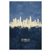 artboxONE Poster Los Angeles Skyline Navy by artist Michael Tompsett,