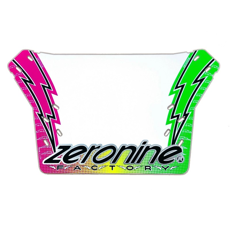 ZeroNine "Lightning Bolt" BMX Numberplate - Red/White/Blue