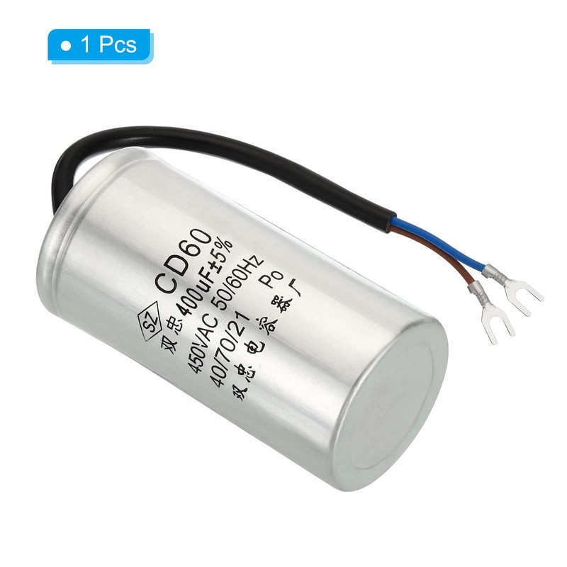 PATIKIL CD60 Run Capacitor, 400uF 450VAC 2 Wires 5% Tolerance