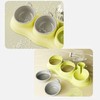 Pet Water Food Bowls 3 in 1 Prevent Slip Tilted