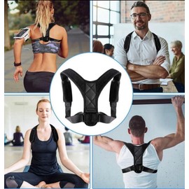 Unbranded Posture Corrector Adjustable Back Brace Shoulder Support Clavicle Belt Men Women