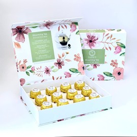 Tea Blossoms Assorted Blooming Tea Balls Sampler Gift Box, 12 Count