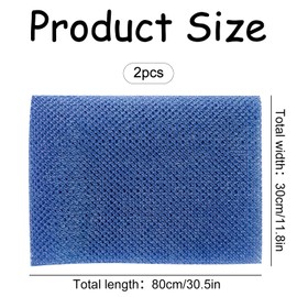 Bojueshaw 2pcs African Exfoliating Net,African Net Sponge,Exfoliating Bath Wash Cloth,Nylon Back Scrubber Exfoliating Bath Sponge for Women Men Shower(Blue+Yellow)