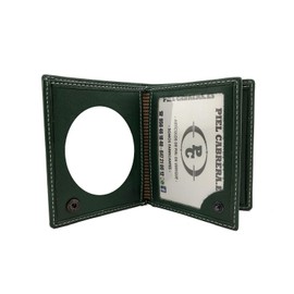 Piel Cabrera Wallet with Wallet for Civil Guard, Local Police, Civil Protection, Private Security, Red Cross, Honor Model Green, Green, Green, rfid wallet