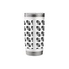 White Black Cross Rectangle Checkerboard Historical Pattern Stainless Steel Insulated