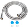 1.5m Shower Hose with Washers Chrome Replacement Anti-Kink Pipe
