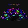 Rave Folding Fan,Large Rave Clack Folding Hand Fan UV Glow