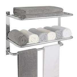 Dewvie Bathroom Towel Rack with Tower Bars - SUS 304 Stainless Steel Lavatory Bath Towe