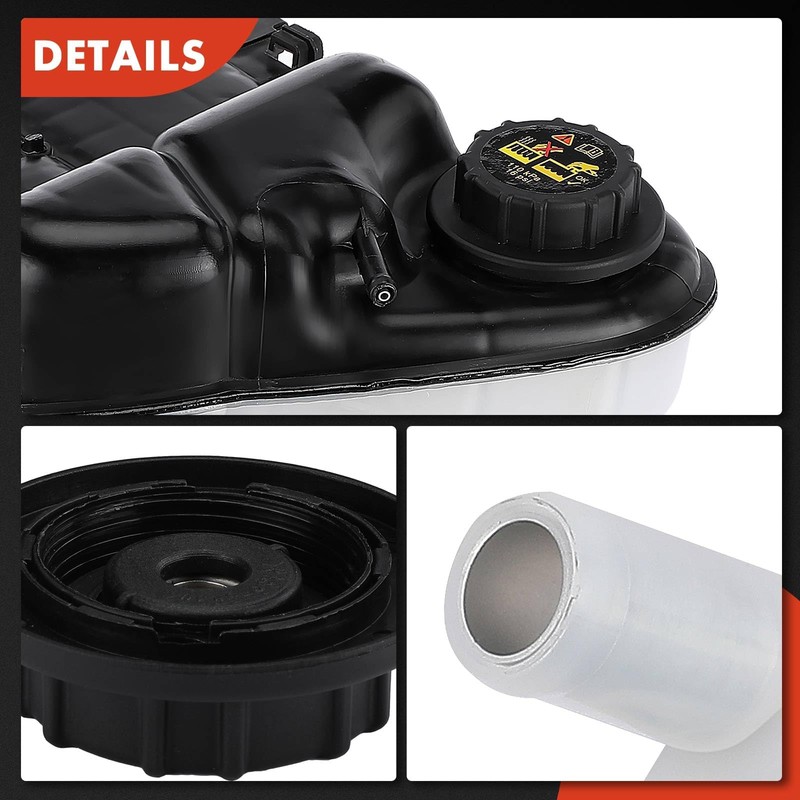 A-Premium Front Pressurized Engine Coolant Reservoir Tank with Cap Compatible