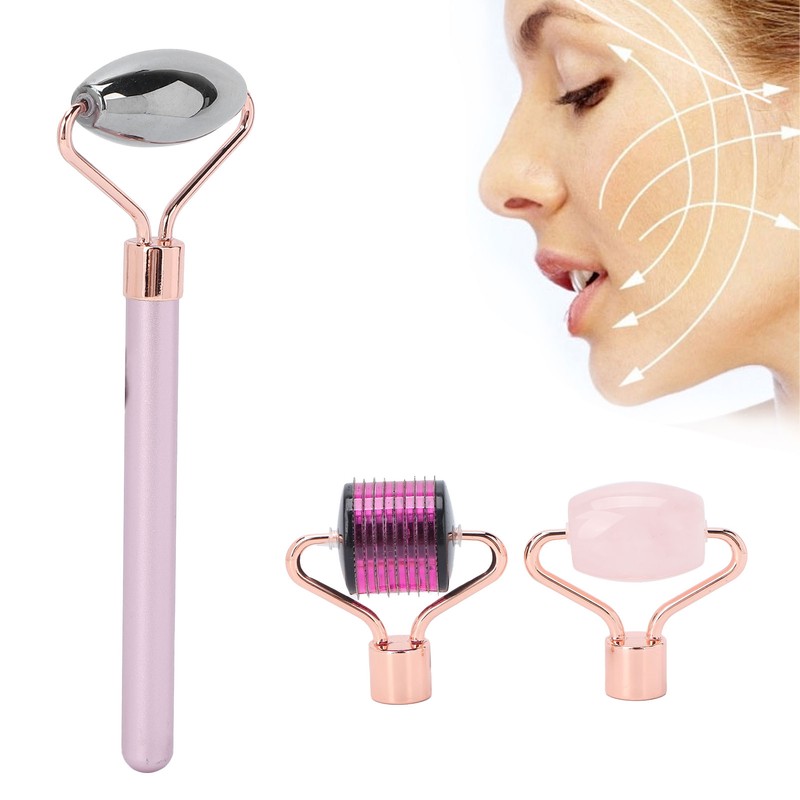 3‑in‑1 Face Roller Set Skin Lifting Smoothing Terahertz Gua Sha