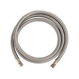 Solimeta Ice Maker Connector, 1/4" Comp Connection, 5FT Flexible Braided Stainless Steel Hose