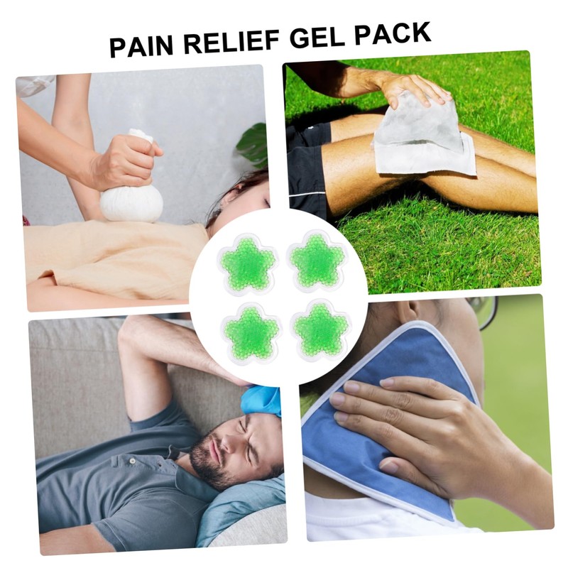 Healeved 4pcs Reusable Gel Pack for Hot Cold Therapy Flower-shaped