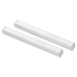 sourcing map 2Pcs Door Spindle Bar, 80mm Long Square Spindle Door, Iron Door Knob Spindle Door Lock Replacement Parts for Most Type Door Knobs, Silver