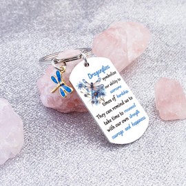 Uerifr Dragonfly Gifts for Women Inspirational Dragonfly Keychain Decor Encouragement Gifts for Women Dragonflies Lovers Birthday Christmas Stuff for Her