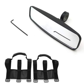 SMT- Grab Handle 1.75" Rear View High Impact Mirror Compatible with UTV POLARIS RZR XP 1000 900 800