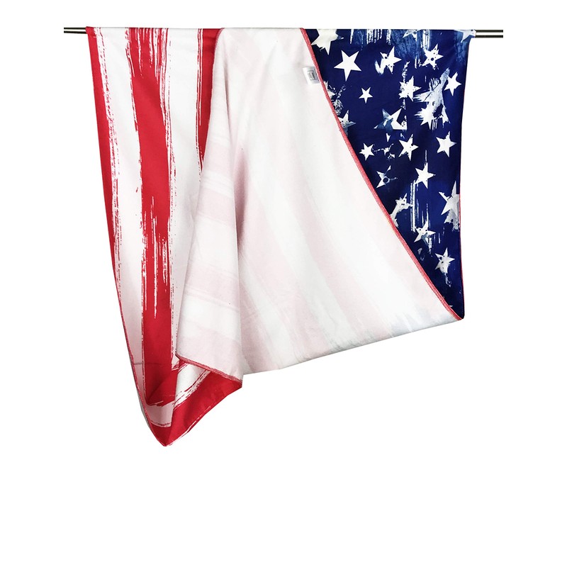 Tex family Terrycloth American Flag Beach Towel Large 90 x