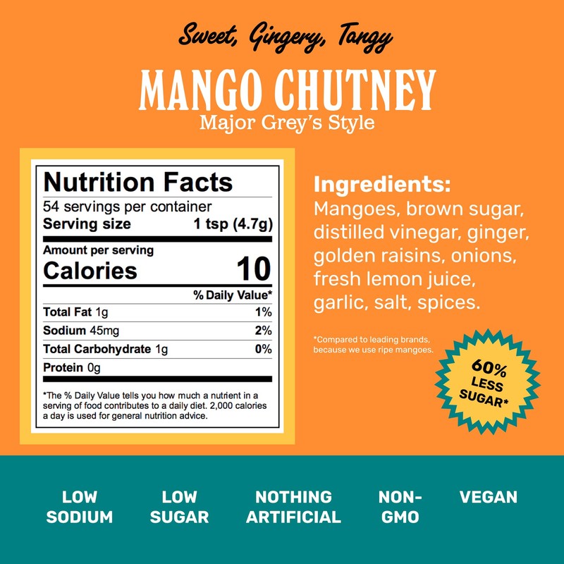 Brooklyn Delhi Mango Chutney - 9 Ounces - Made with