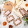 Briwooody 12 Pcs Christmas Wood Picture Ornaments Photo Ornament with