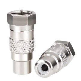 Goupchn Atari 2600 TV Adapter F Type Male to RCA Female Coax Coaxial Connector Conver...