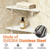 Corner Shower Shelves, 10" white 304 Stainless Steel Recessed Shelf