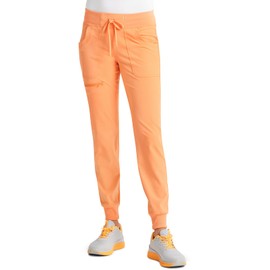 HeartSoul Women's Medical Scrub Jogger Pants Contemporary fit Drawstring Waistband Jogger with 5 Pockets - HS030, 3XL, Cantal