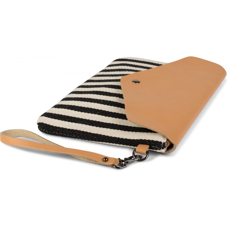 styleBREAKER envelope clutch the maritime stripe look with fish bone