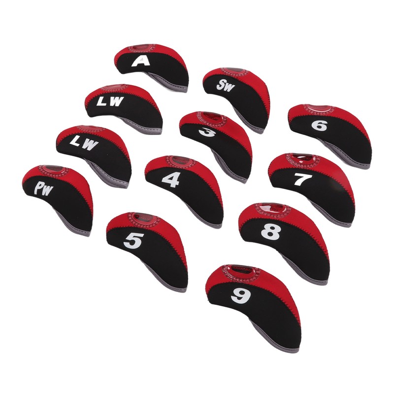 12 Pcs Golf Iron Head Cover Set Club Headcover Set