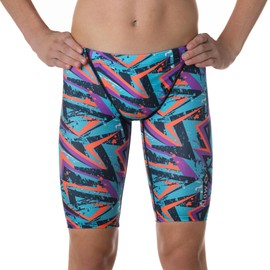 Flow Funky Jammers for Boys - Swim Jammer Swimsuit for Practice and Competition Swimming in Size 21 to 32 (Evolve 25)