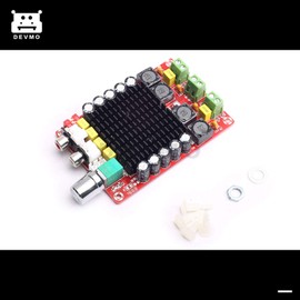DEVMO TDA7498 100W + 100W Dual Channel Class D Audio Amplifier Board, DC 24V Digital Stereo Power Amp Module for 8Ω Home Theater Subwoofer Computer Speaker Motorcycle