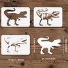 FINGERINSPIRE 3PCS Layered Dinosaur Stencils for Painting 11.7x8.3inch Large Dinosaur