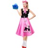 Breathffy 1950s Poodle Skirt Costume Outfit for Women Skirt Scarf