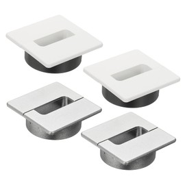 PATIKIL 2.4 Inch Desk Grommet, 4Pcs Cable Grommet Wire Management Cable Hole Cover Cord Organizer for Office Home Table Countertop, Silver White