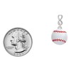 Delight Jewelry Silvertone Large White Enamel Baseball Silvertone Infinity Post