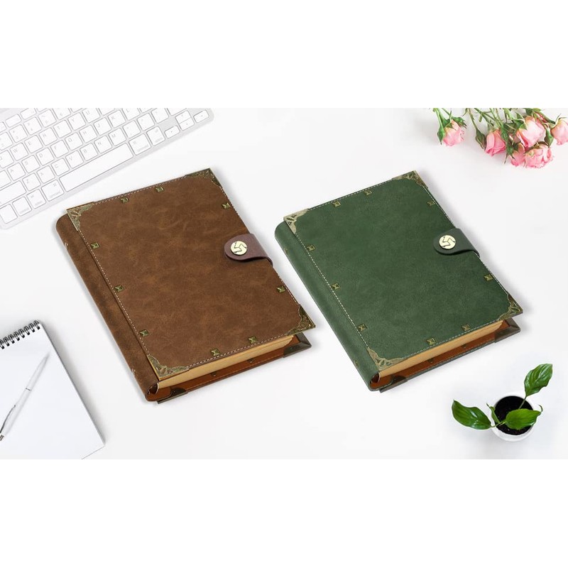 Vintage Leather Journal Notebook A5 Journa Refillable PU Leather Rivet