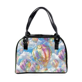 Rosemary and Fig Art Nouveau Collection Colorful, Large, Whimsical, Womens Handbag, Purse, Travel Bag, Satchel, Favorite Tote (Large Capacity, Balloons)