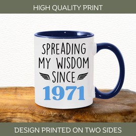 Quirky Birth Year 1971 Coffee Cup For Women Men Born In 1971 Gifts For 53rd Birthday Anniversary Retirement Graduation, Gift Idea 53 Years Old
