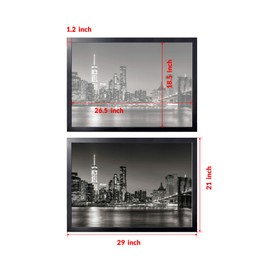 Annecy 19x27 Picture Frame Black（1 Pack）, 19 x 27 Picture Frame for Wall Decoration, Classic Black Minimalist Style Suitable for Decorating Houses, Offices, Hotels