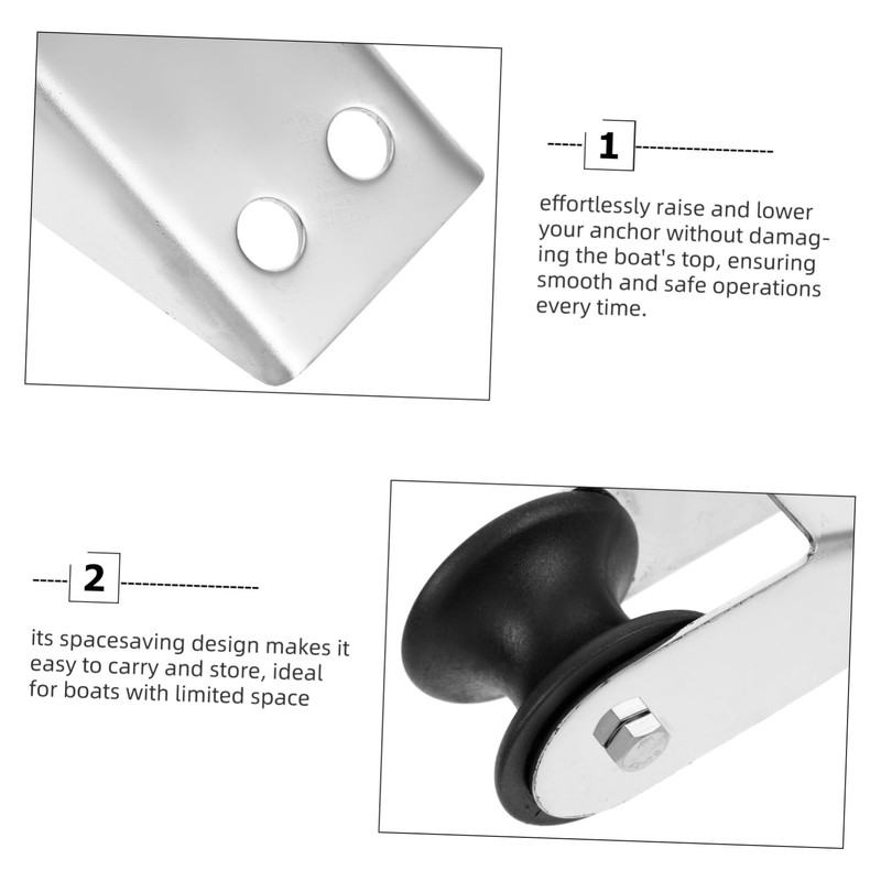 BESPORTBLE Boat Bow Roller Anchor Bracket Small Yacht Boat Anchor