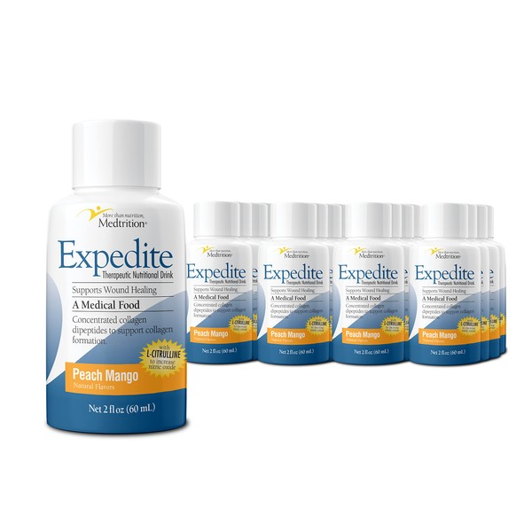 Expedite 24 Bottles | Supports wound healing | 30 times collagen dipeptides than powdered collagen | injuries wounds diabetic foot ulcers cosmetic surgery chronic non-healing wounds bed sore …