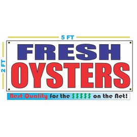 Fresh Oysters 2x5 Banner sign