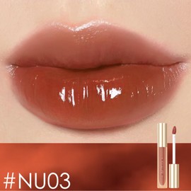 FOCALLURE Glasting Water lip Tint,Non-Sticky Long Lasting Liquid Lipstick,High Shine,Vivid 16 Colors,Glossy Finish Lipgloss for Daily Use