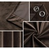 BEAUTEX Velvet Blackout Curtain with Eyelets 140 x 175 cm