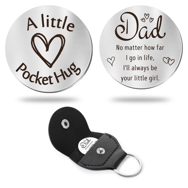 Sureio Pocket Hug Token Long Distance Relationship Keepsake Stainless Steel