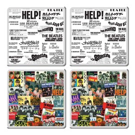 Vandor Beatles-Singles Collection-Ceramic Set of 4 Coaster Set, regular, multi