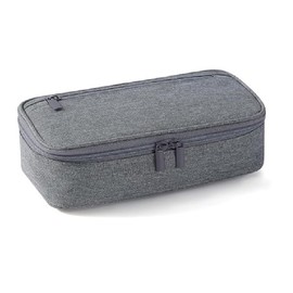 Pencil Case with Zipper, High Capacity Pencil Case Pencil Holder Storage Box Organizer, Cosmetic Storage Bag, Marker Pen Case for Women & Men (Grey, 23 * 11 * 6.5CM)