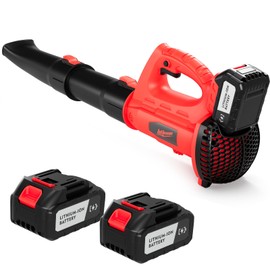 Leaf Blower Cordless, Electric Cordless Leaf Blower with 2 * 4.0Ah Battery Powered, Blowers for Lawn Care, Blower with Extension Nozzle, Battery Powered Blowers Leaf Cordless