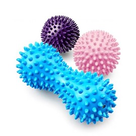 Massage Balls for Plantar Fasciitis & Tension, Set of 3 Hedgehog Balls Hard for Feet, Legs, Back & Hands